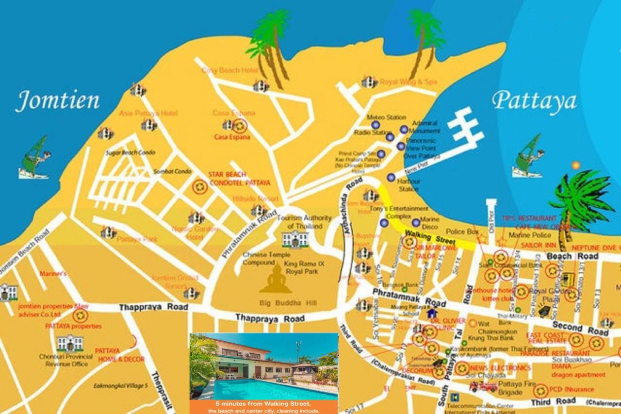Viewbor Villa - Pattaya Holiday House Walking Street 4 Bedrooms Экстерьер фото